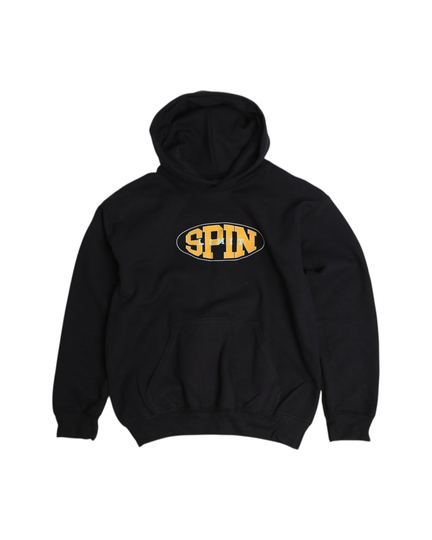 Spin Limit Oval Logo Hoodie Kid - Black - Spin Limit Boardshop