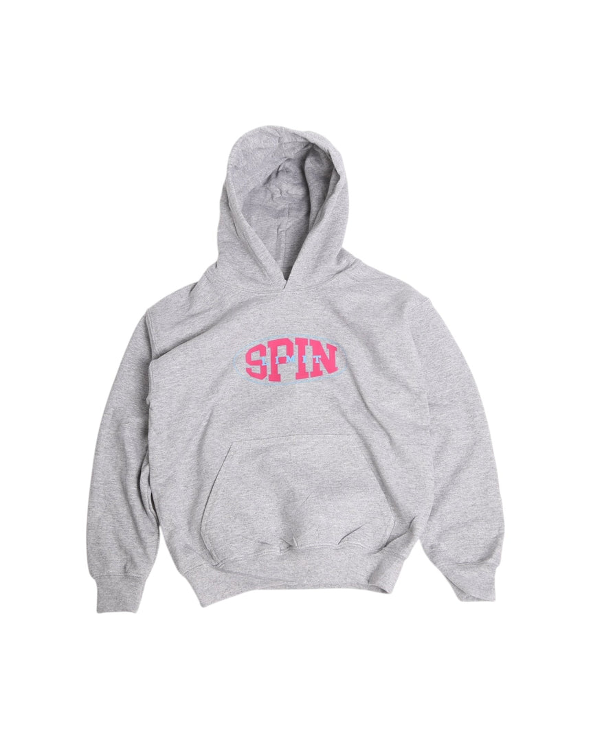 Spin Limit Oval Logo Hoodie Kid - Heather Grey - Spin Limit Boardshop