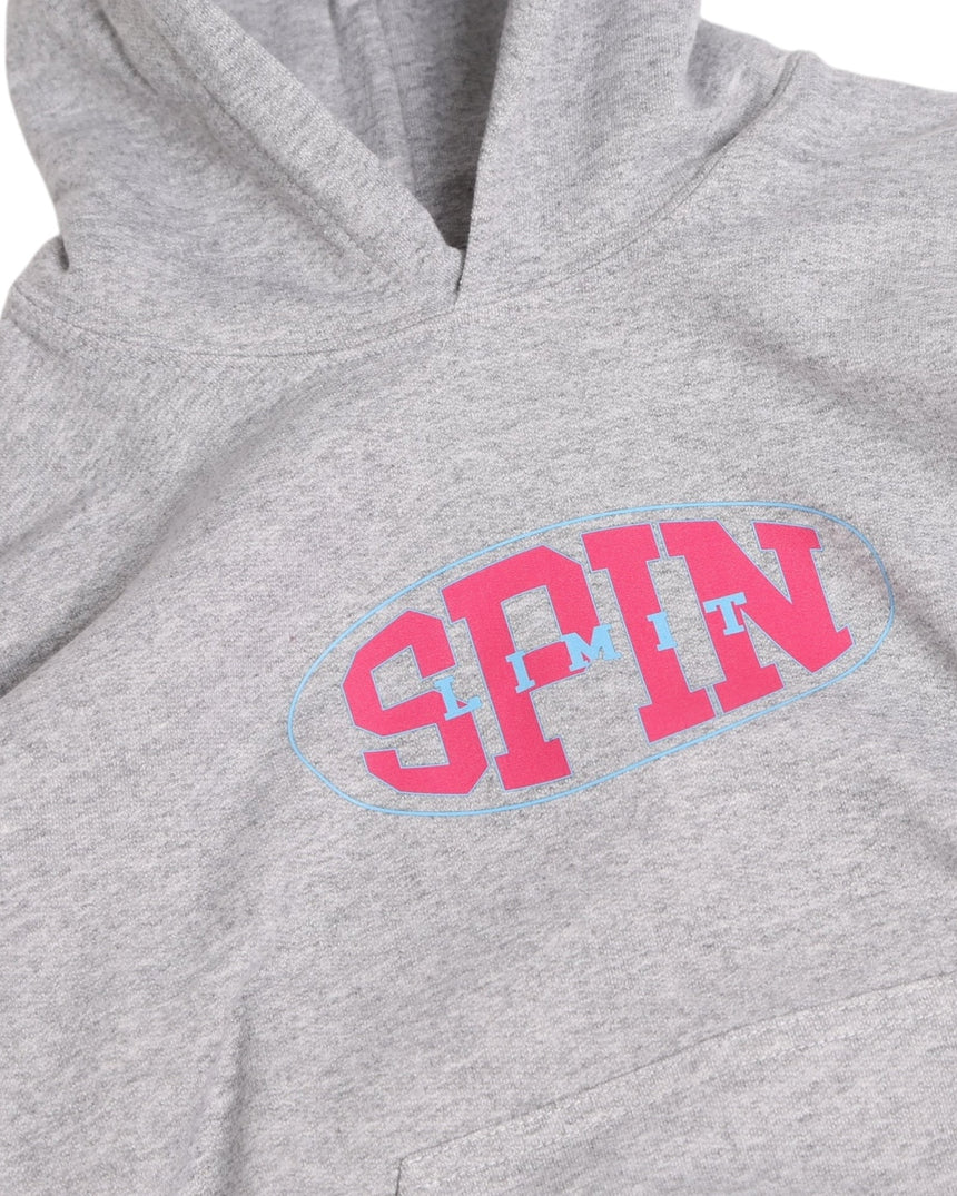 Spin Limit Oval Logo Hoodie Kid - Heather Grey - Spin Limit Boardshop