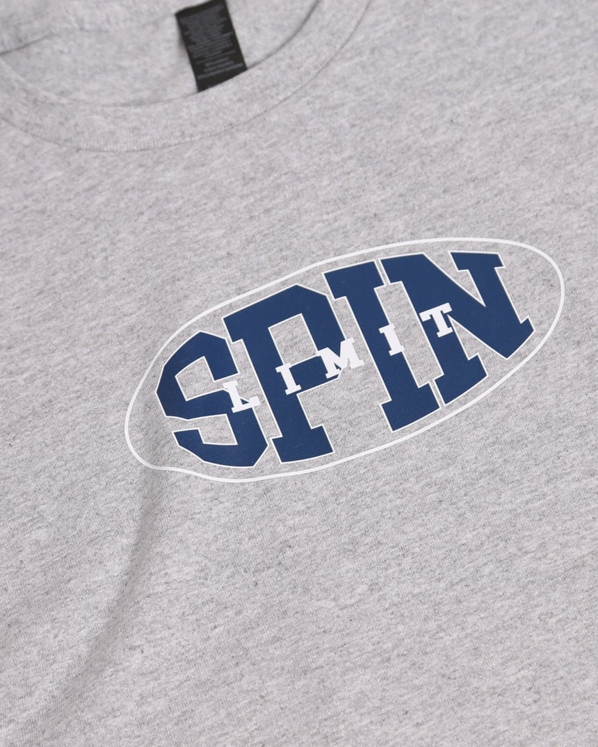 Spin Limit Oval Logo Tee Kid - Heather Grey - Spin Limit Boardshop