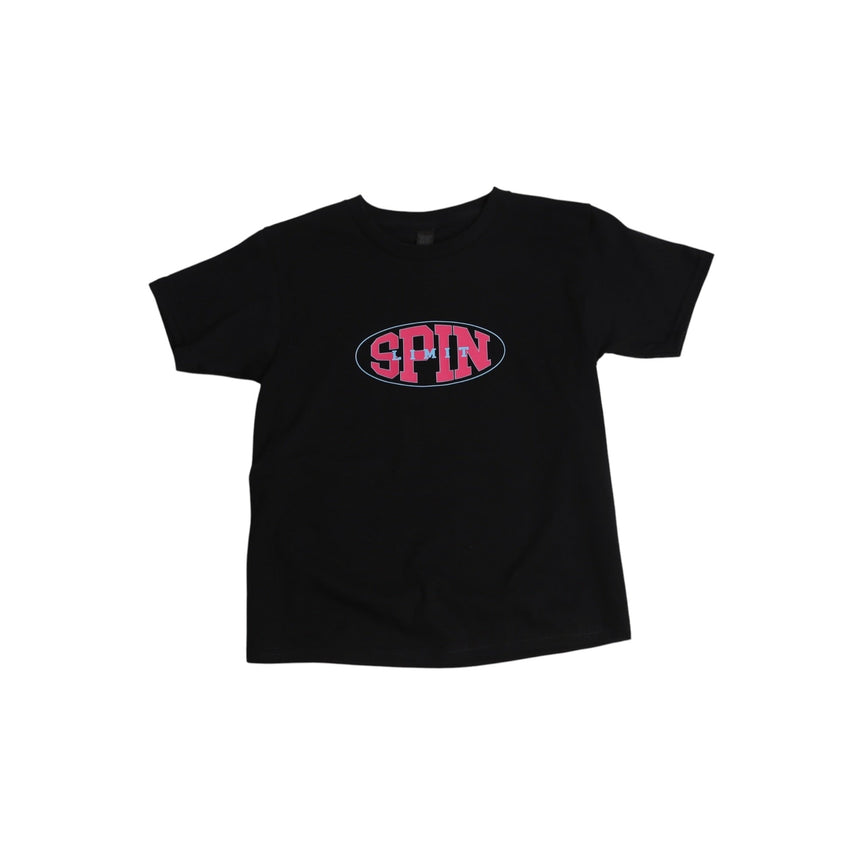 Spin Limit Oval Tee Kid - Black - Spin Limit Boardshop