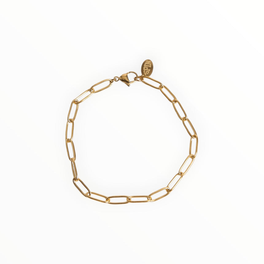 Spin Limit Paper Clip Bracelet - Gold - Spin Limit Boardshop