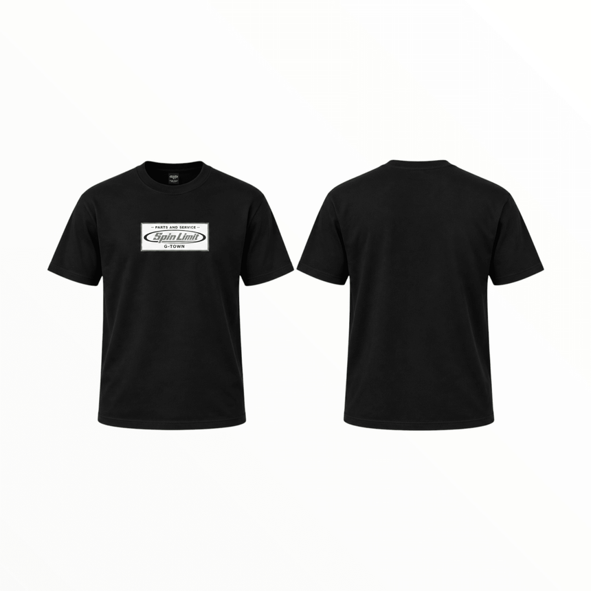 Spin Limit Part And Service Tee - Black - Spin Limit Boardshop