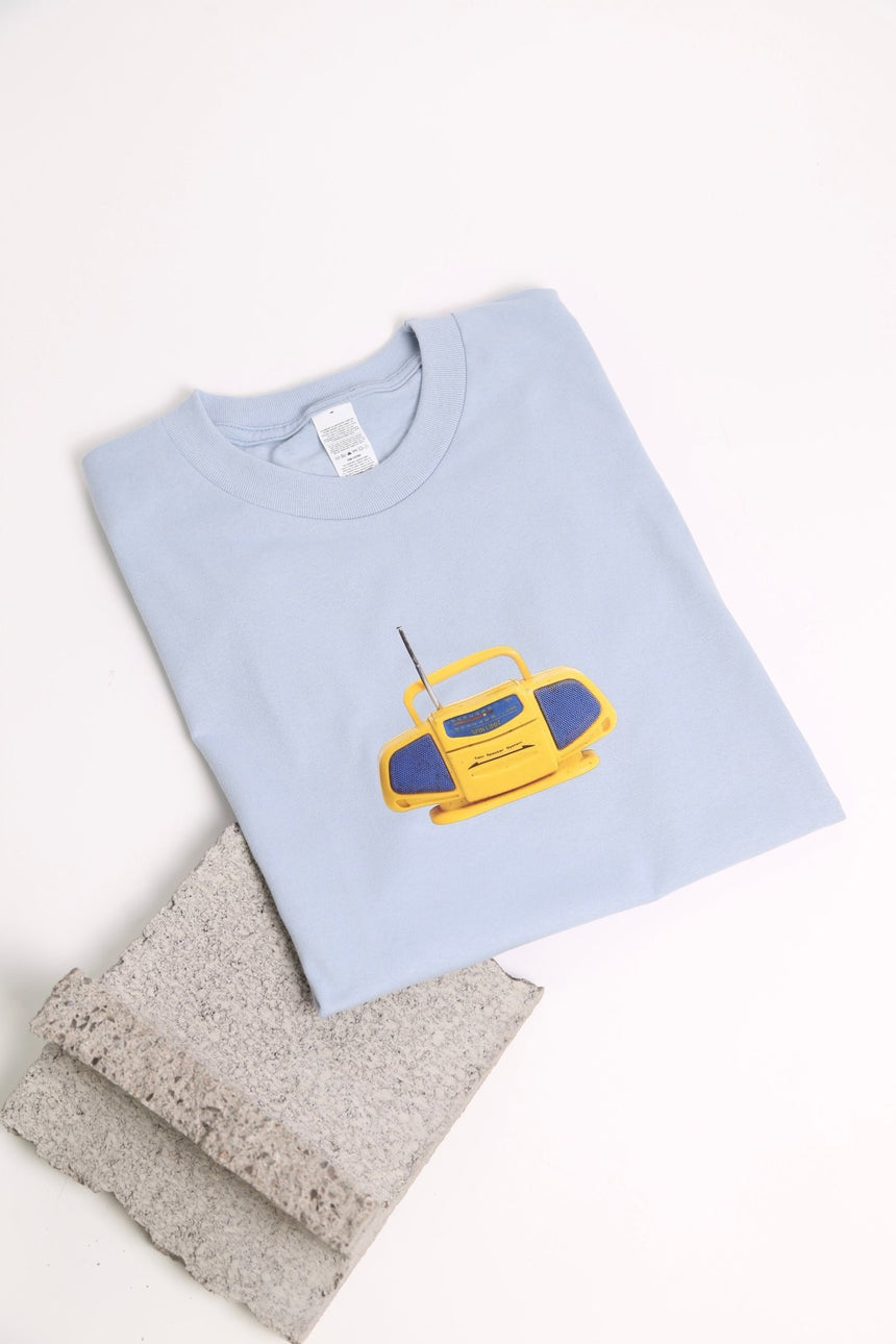 Spin Limit Radio Tee - Powder Bleu - Spin Limit Boardshop