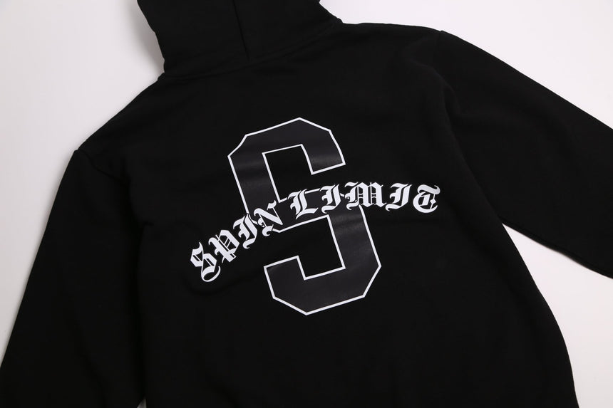 Spin Limit "S" Hoodie - Black - Spin Limit Boardshop