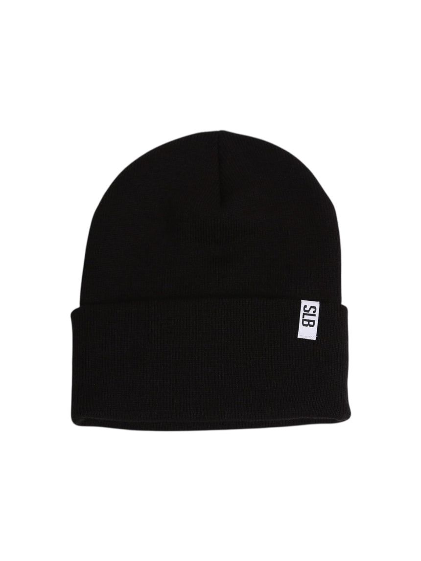 Spin Limit Slb Tab Tight Knit Beanie - Black - Spin Limit Boardshop