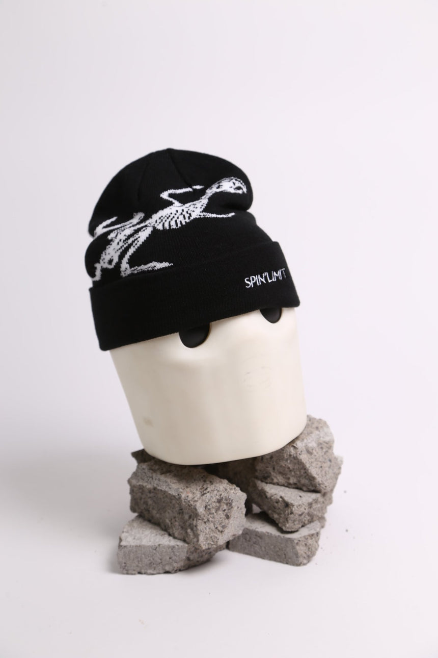 Spin Limit Squirrel Rip Off Beanie - Black - Spin Limit Boardshop