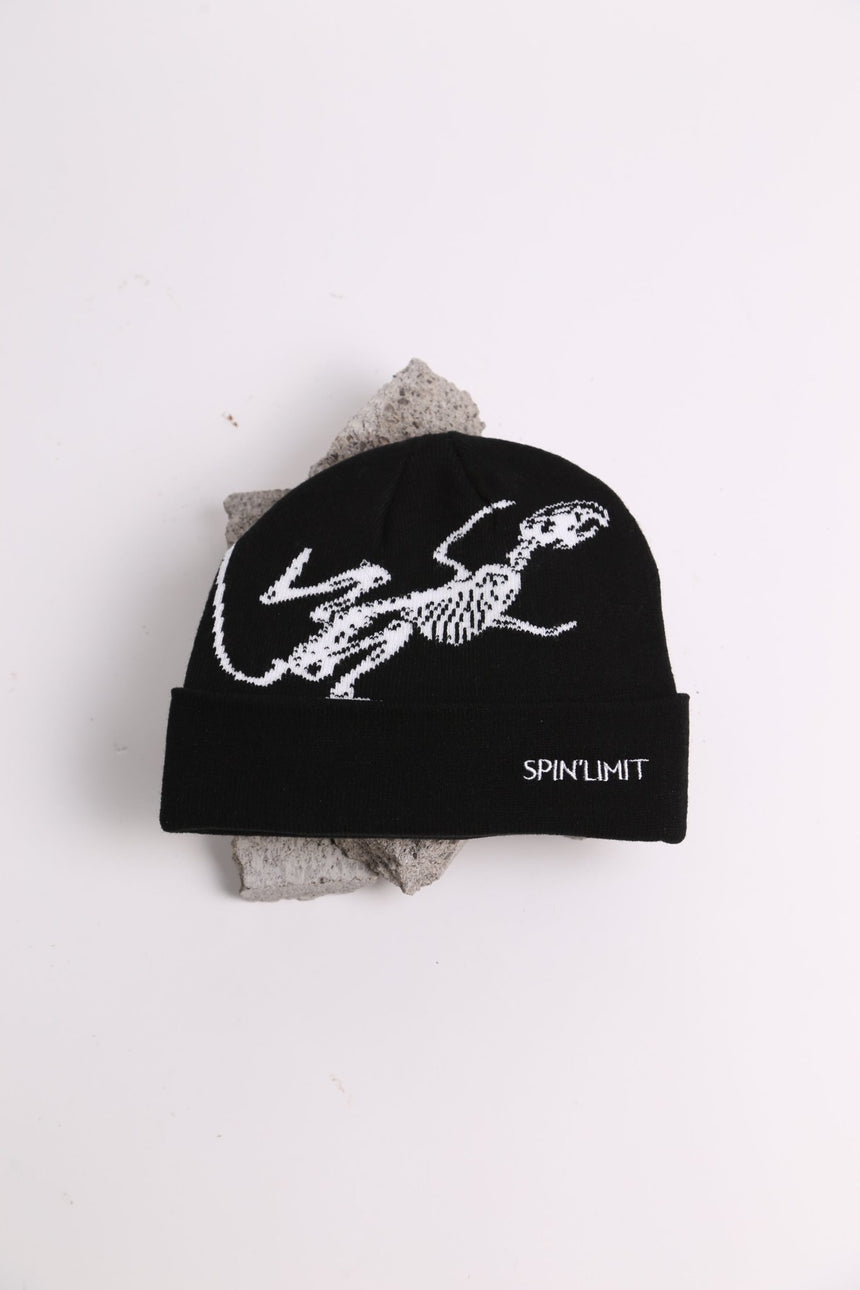 Spin Limit Squirrel Rip Off Beanie - Black - Spin Limit Boardshop