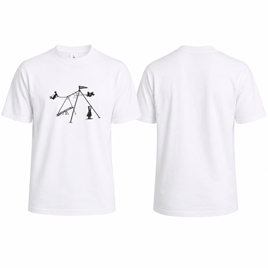 Spin Limit Swing Logo Tee - White - Spin Limit Boardshop