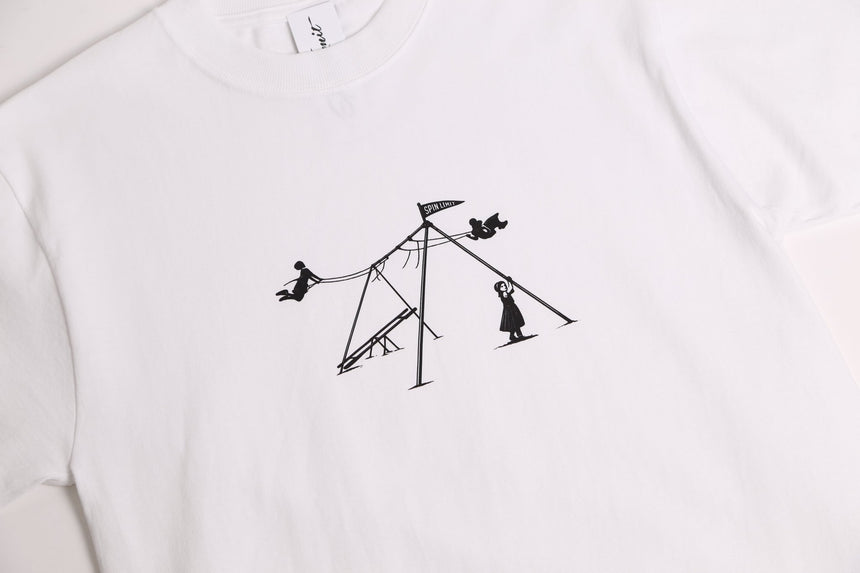 Spin Limit Swing Logo Tee - White - Spin Limit Boardshop