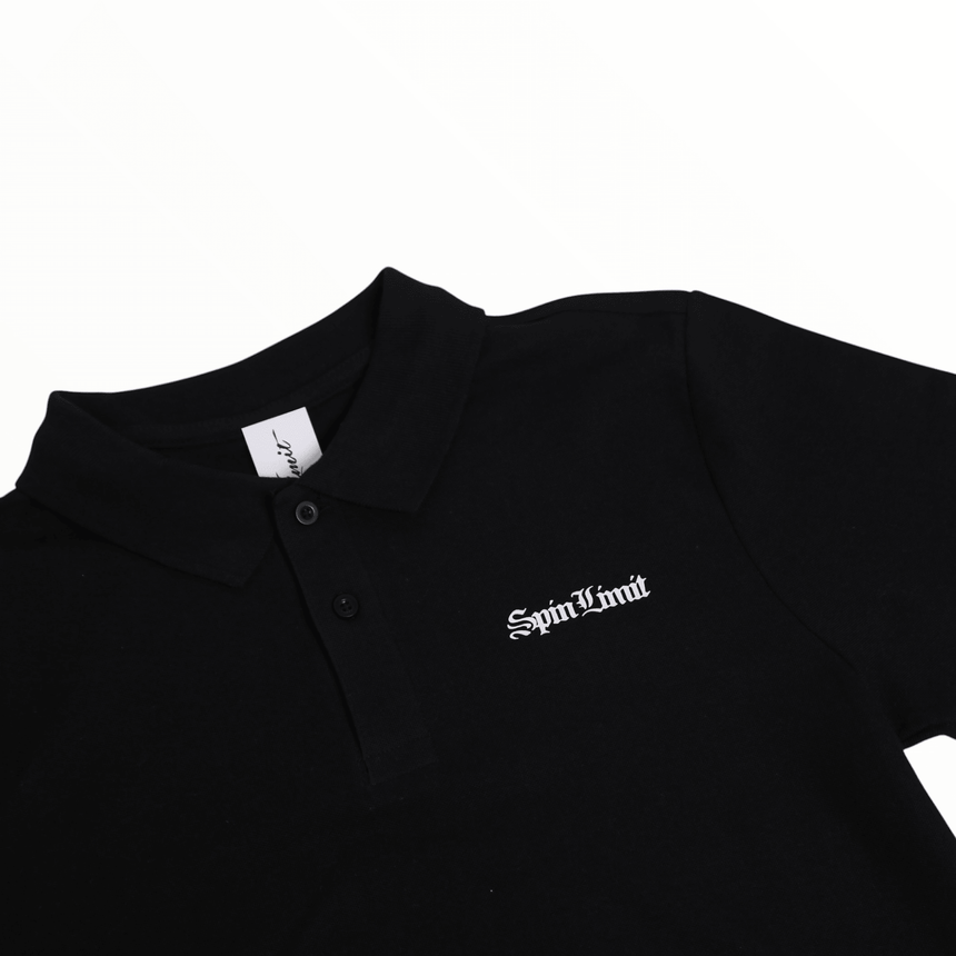 Spin Limit Times Logo Polo - Black - Spin Limit Boardshop