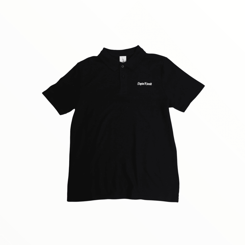 Spin Limit Times Logo Polo - Black - Spin Limit Boardshop