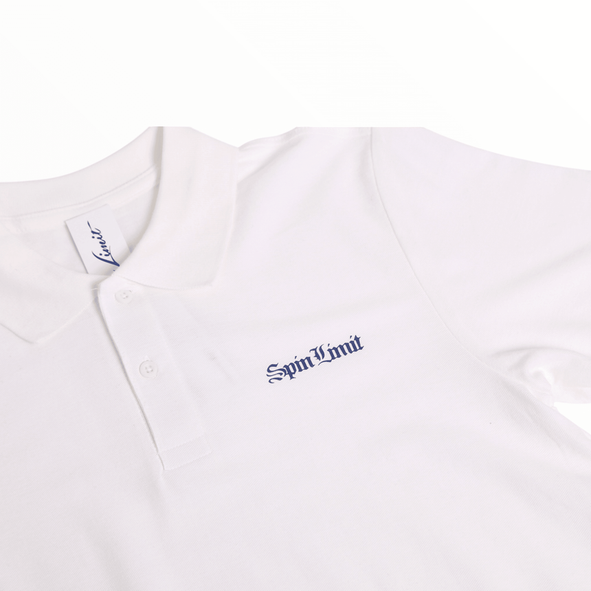 Spin Limit Times Logo Polo - White - Spin Limit Boardshop