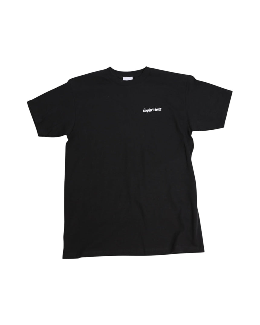 Spin Limit Times Logo Tee - Black - Spin Limit Boardshop