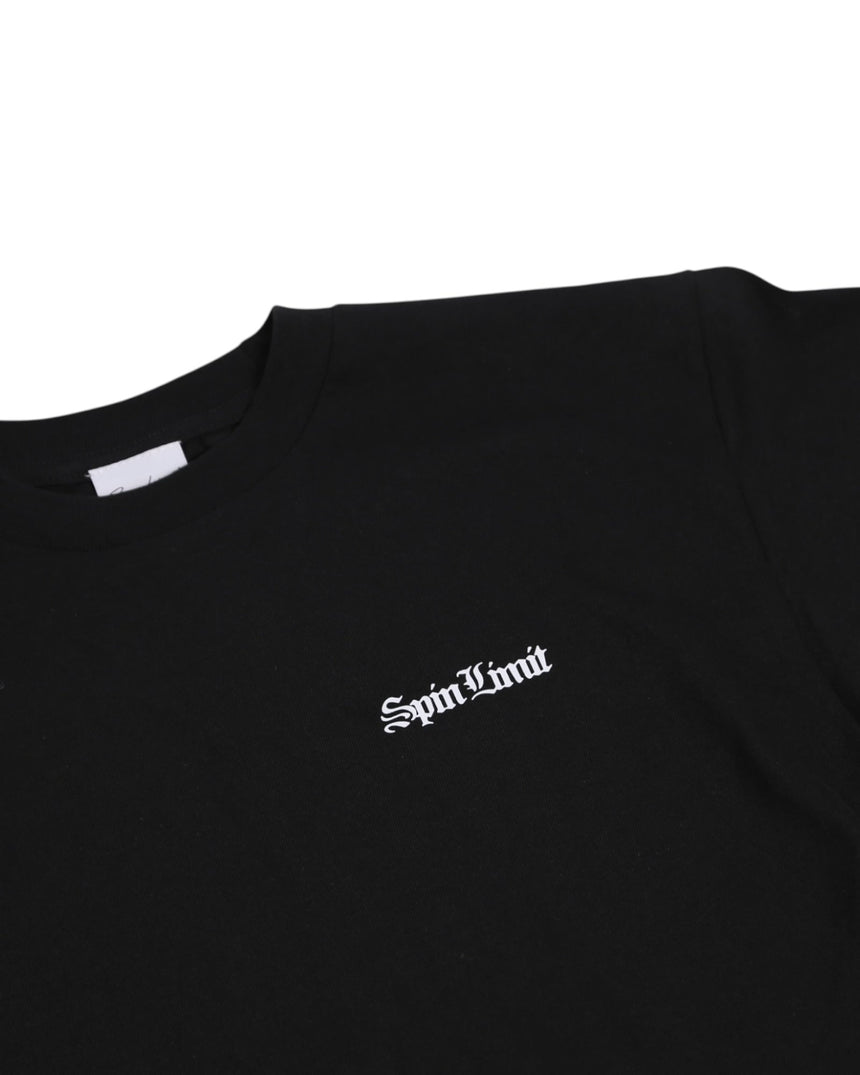 Spin Limit Times Logo Tee - Black - Spin Limit Boardshop