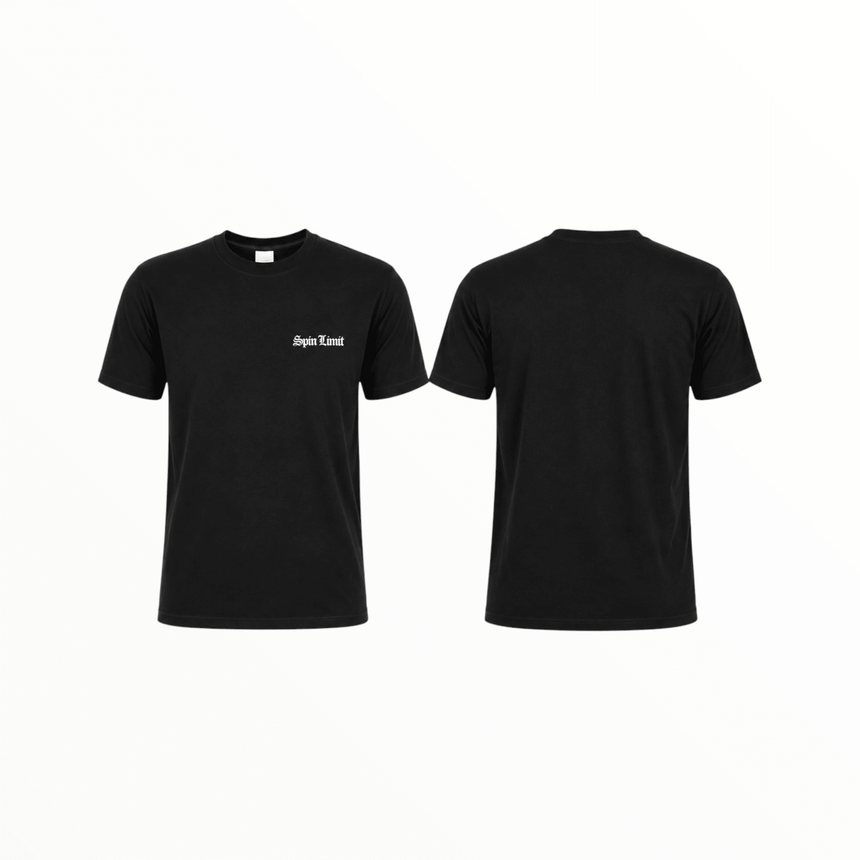 Spin Limit Times Logo Tee - Black - Spin Limit Boardshop