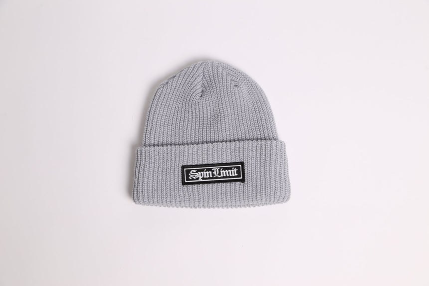 Spin Limit Times Patch Loose Knit Beanie - Grey - Spin Limit Boardshop