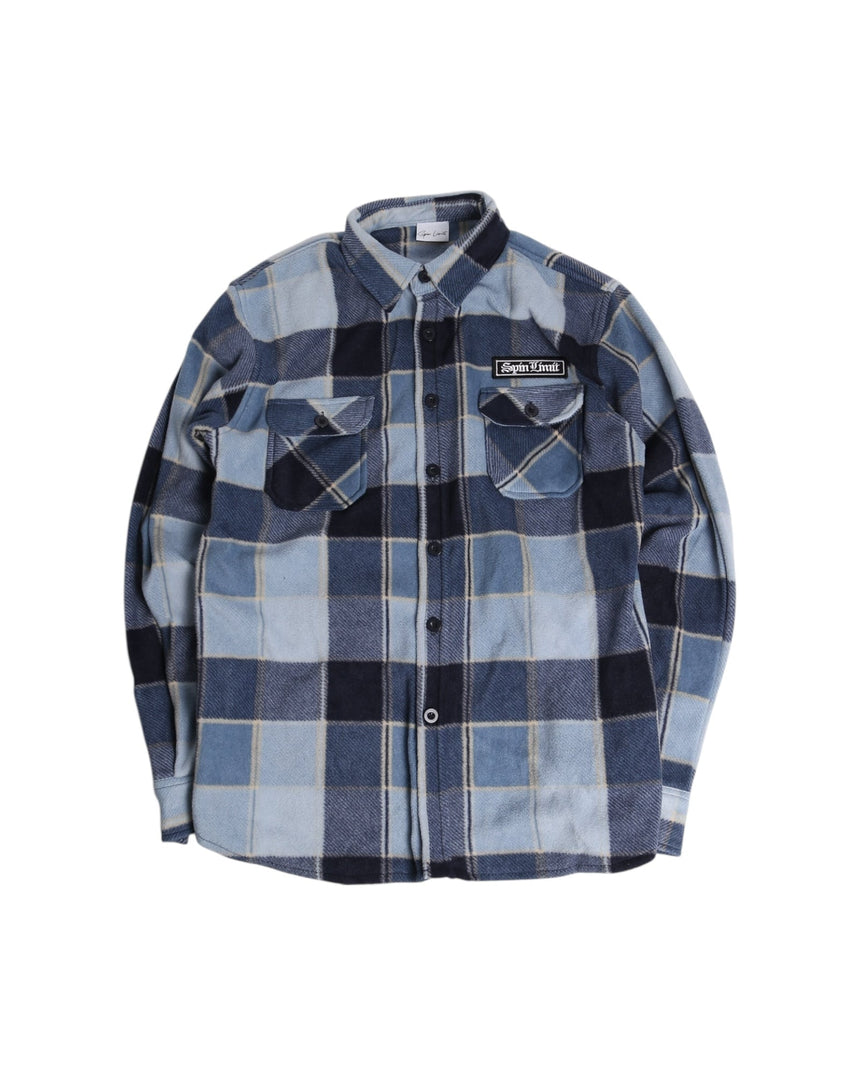 Spin Limit Times Patch Polar Shirt - Blue - Spin Limit Boardshop