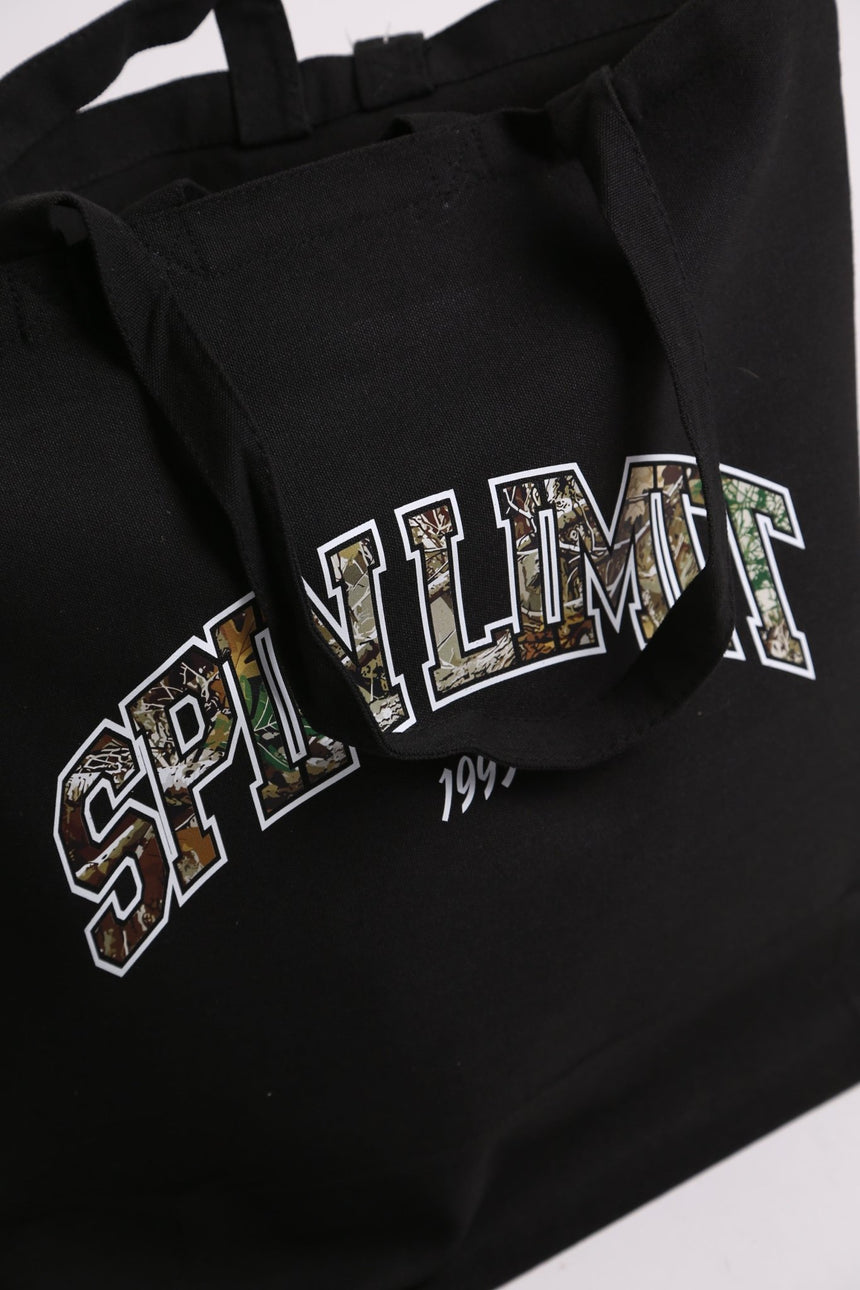 Spin LImit University Camo Tote Bag - Black - Spin Limit Boardshop