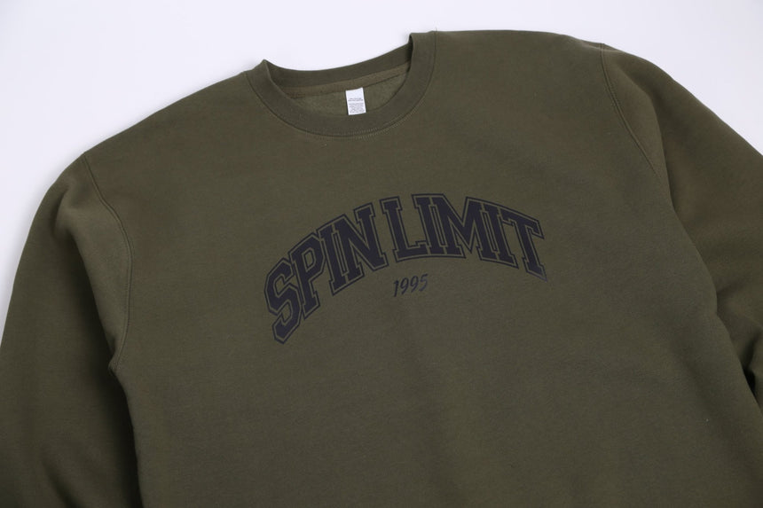 Spin Limit University Crew - Olive - Spin Limit Boardshop