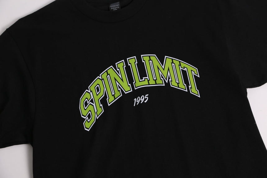 Spin Limit University Tee - Black - Spin Limit Boardshop