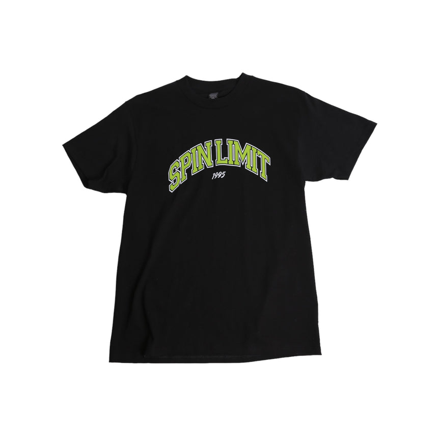 Spin Limit University Tee - Black - Spin Limit Boardshop