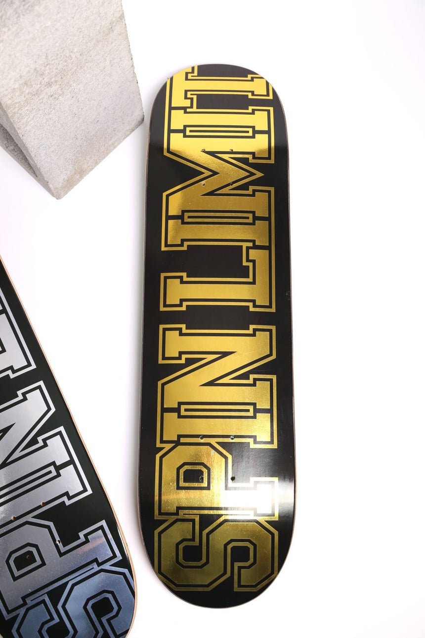Spin Limit Varsity Board - Chrome Or Gold Foil - Spin Limit Boardshop