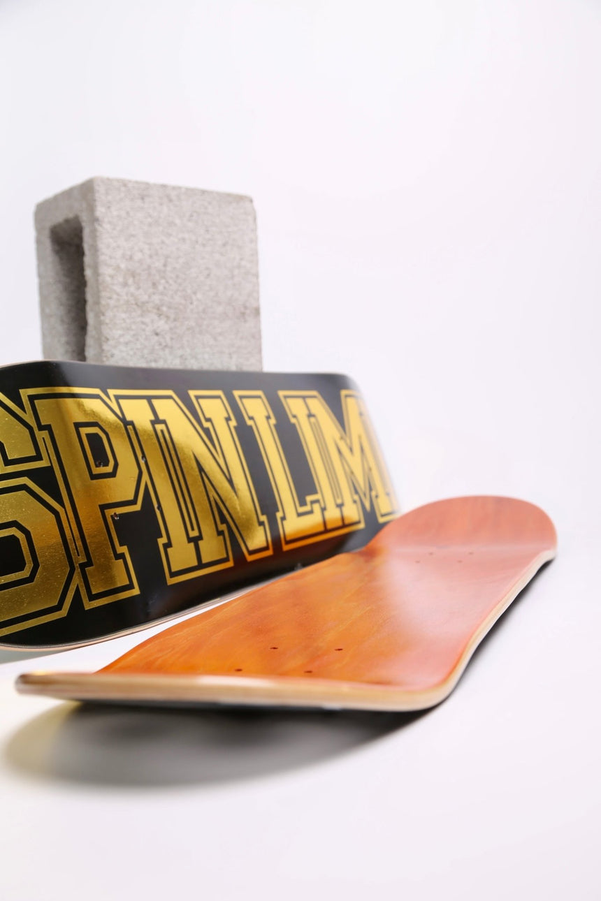 Spin Limit Varsity Board - Chrome Or Gold Foil - Spin Limit Boardshop