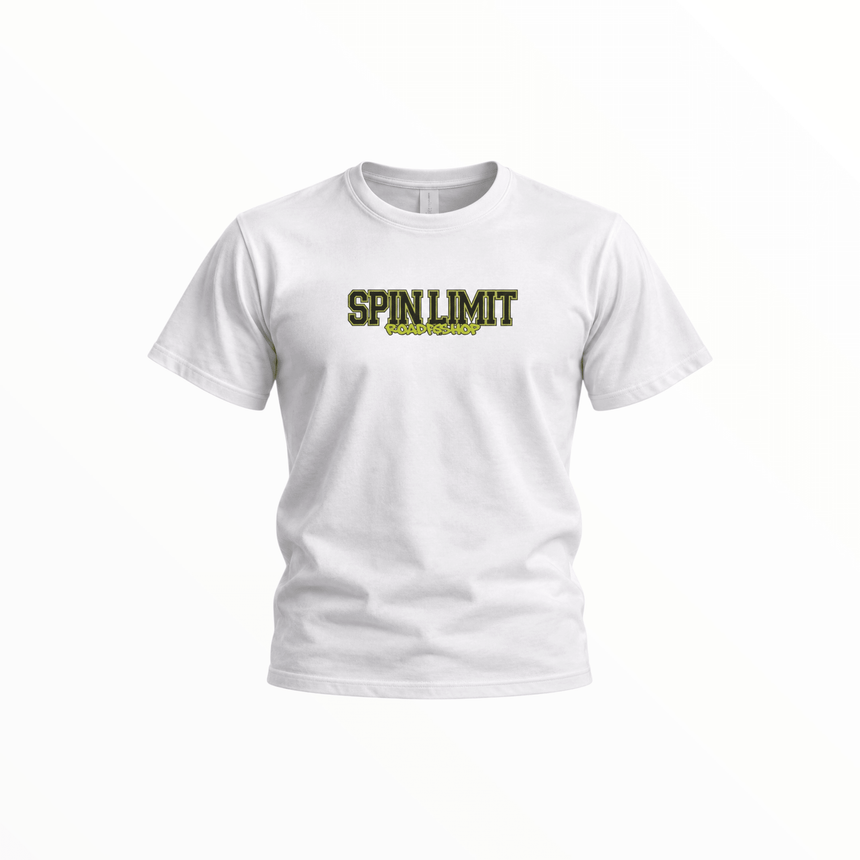 Spin Limit Varsity Tee Kid - White - Spin Limit Boardshop