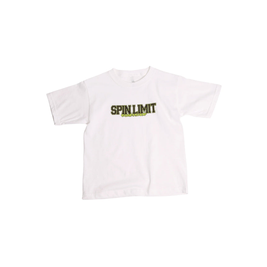 Spin Limit Varsity Tee Kid - White - Spin Limit Boardshop