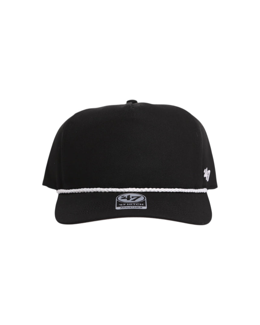 Spin Limit x 47' Varsity Embroidery Hitch Rope Hat - Black - Spin Limit Boardshop