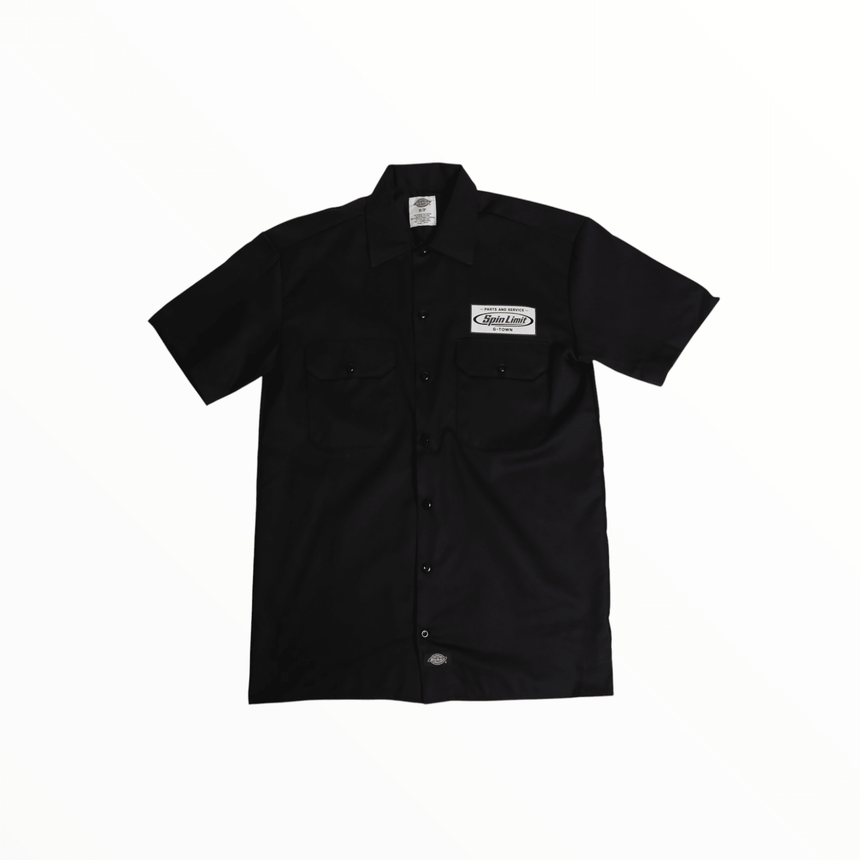 Spin Limit x Dickie's Parts And Service Work Shirt - Black - Spin Limit Boardshop