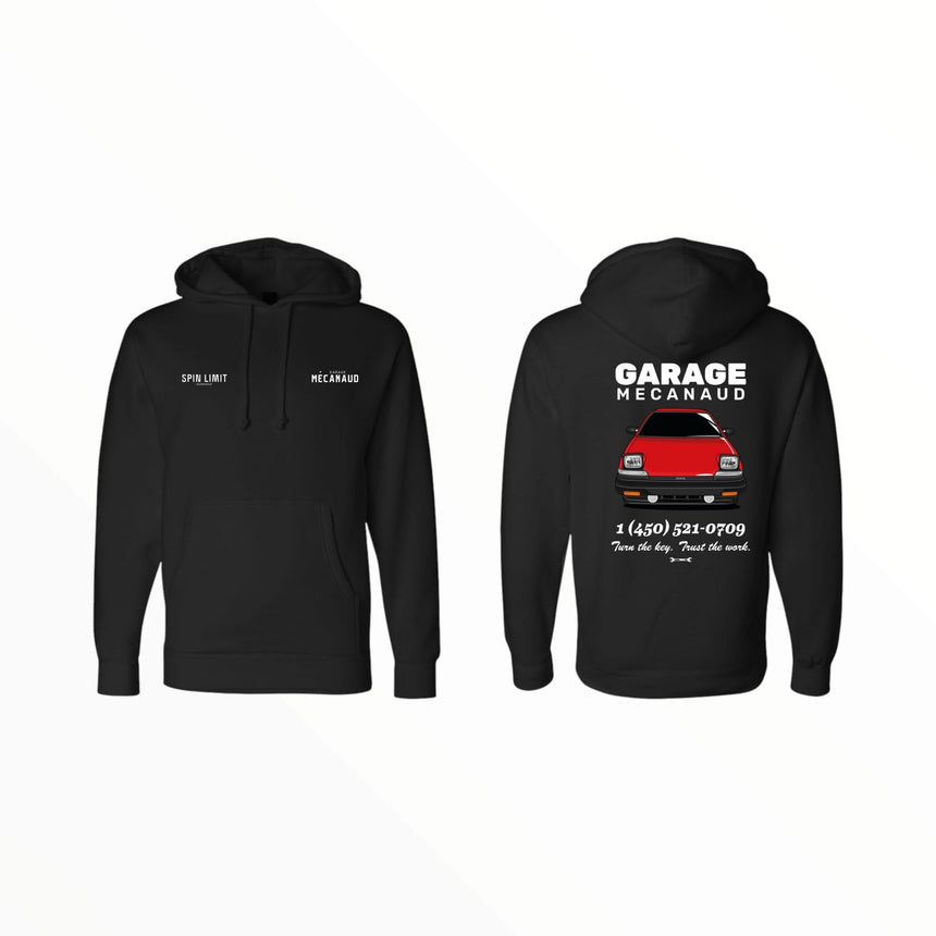 Spin limit X Garagemecanaud Custom Hoodie - Toyota Corolla - Spin Limit Boardshop