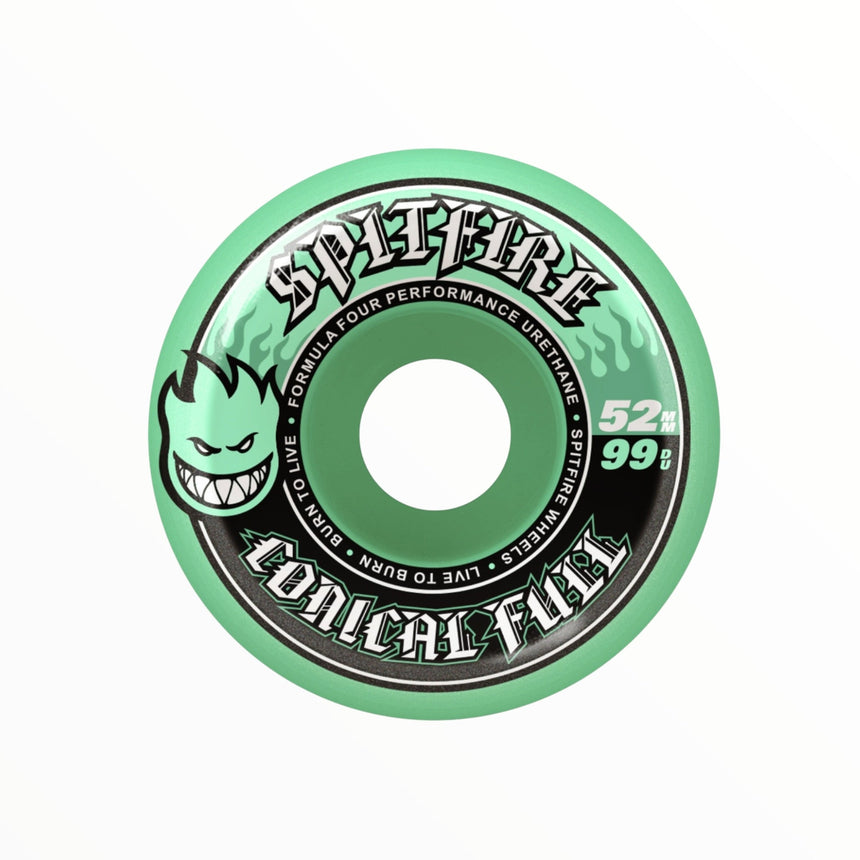 Spitfire F4 99 Team Conical Full - Teal 52mm - Spin Limit Boardshop