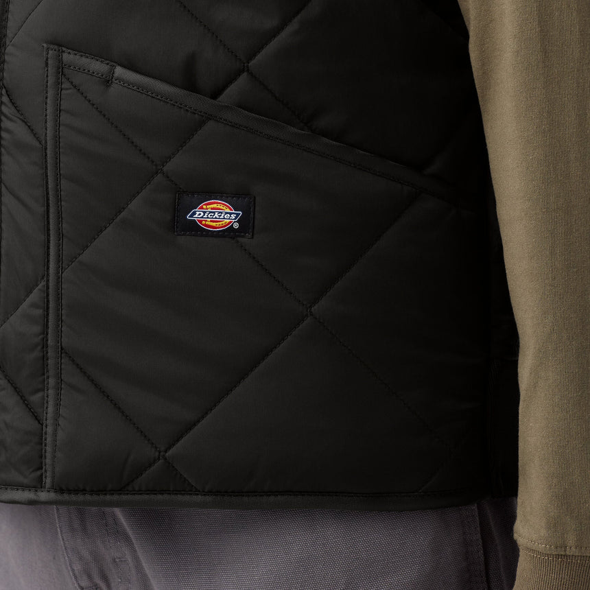 Dickies Quilted Diamond Vest - Black - Spin Limit Boardshop