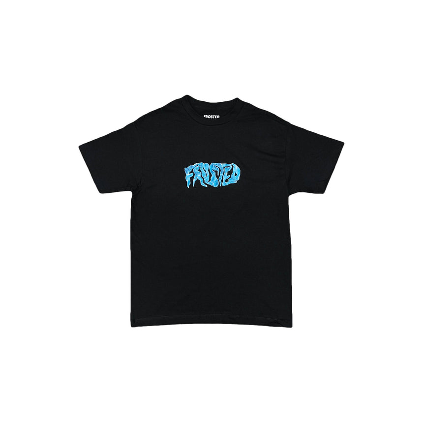 Frosted Icy Logo Tee - Black - Spin Limit Boardshop