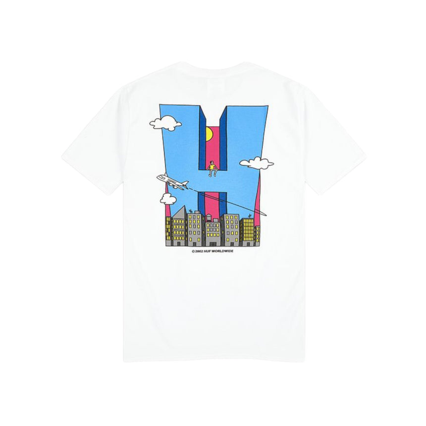 Huf City H Tee - White - Spin Limit Boardshop