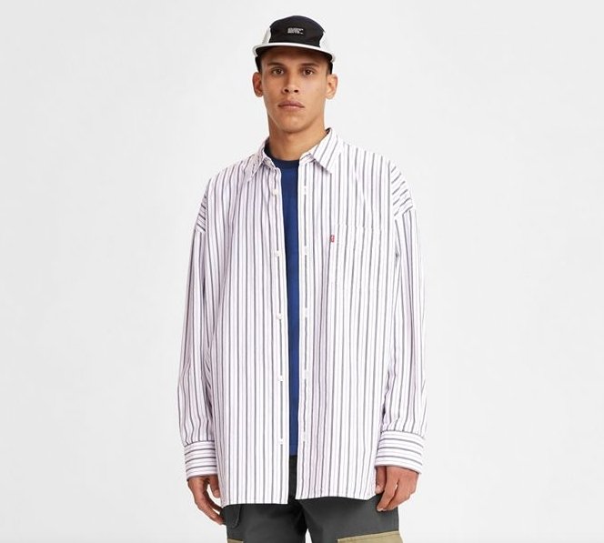 Levi's The Slouchy Pocket Shirt - White - Spin Limit Boardshop