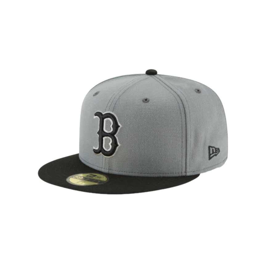 New Era Cap 59Fifty Fitted - MLB Boston Red Sox Grey Black - Spin Limit Boardshop