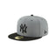 New Era Cap 59Fifty Fitted - MLB New York Yankees Grey Black - Spin Limit Boardshop