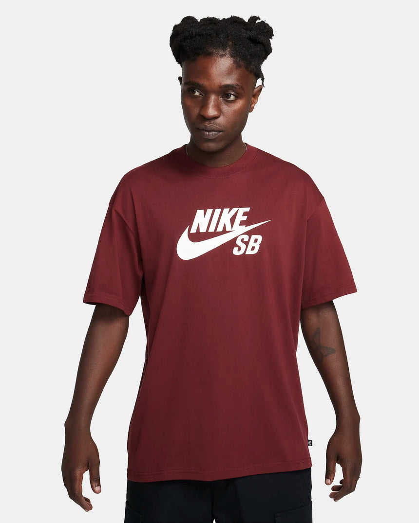Nike Sb Logo Tee - Burgundy - Spin Limit Boardshop