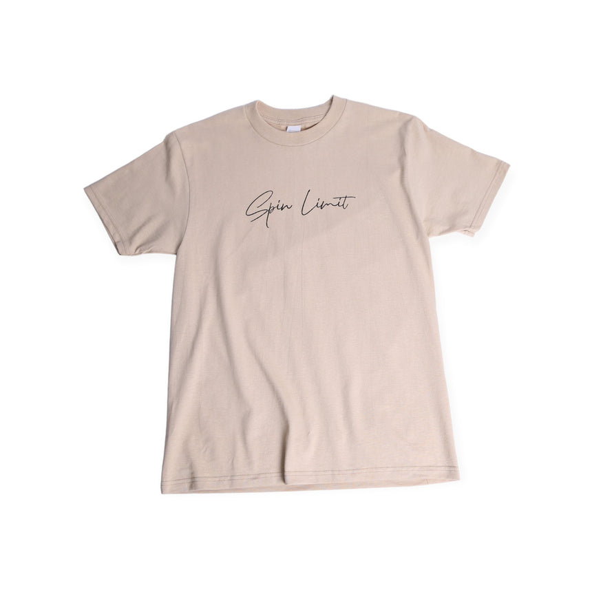 Spin Limit Signature Tee - Beige - Spin Limit Boardshop