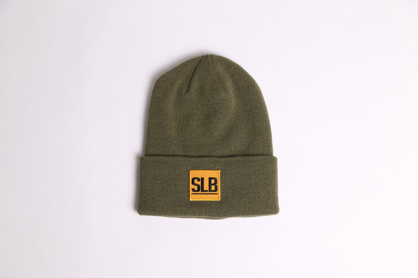 Spin Limit Slb Patch Tight Knit Beanie - Vert - Spin Limit Boardshop